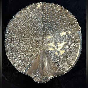 Bleikristall Crystal Four Seasons Tree Round Platter 13” Heavy